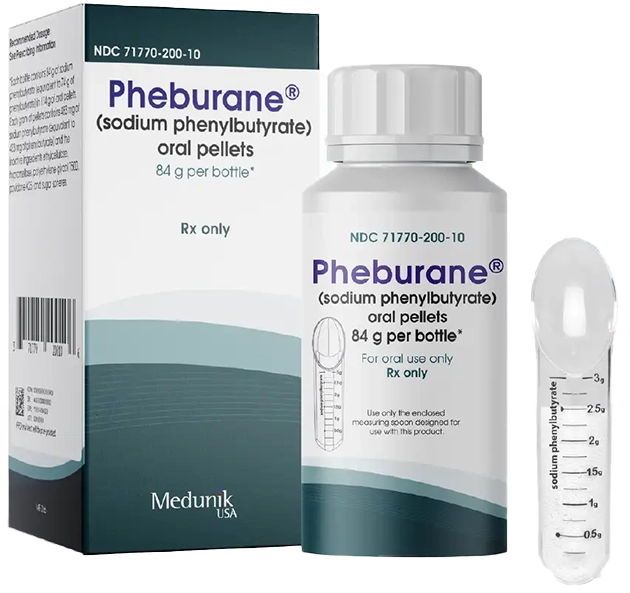 Pheburane box with pills and spoon